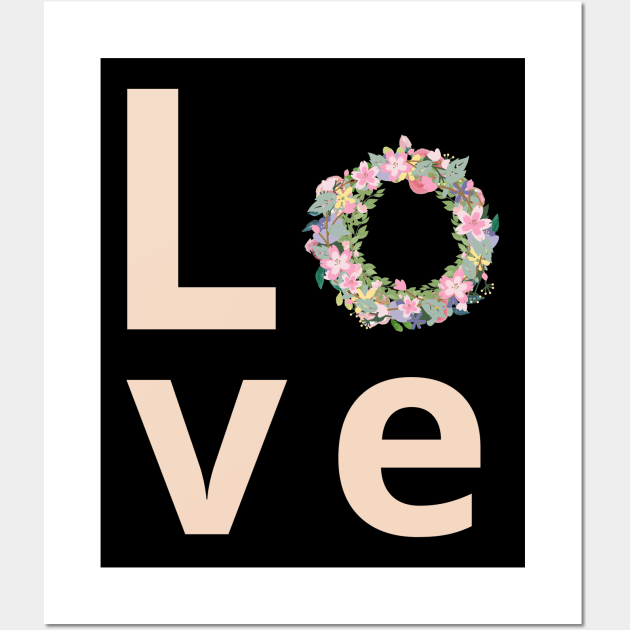 Flowers lover design gift for her who love floral design Wall Art by Maroon55